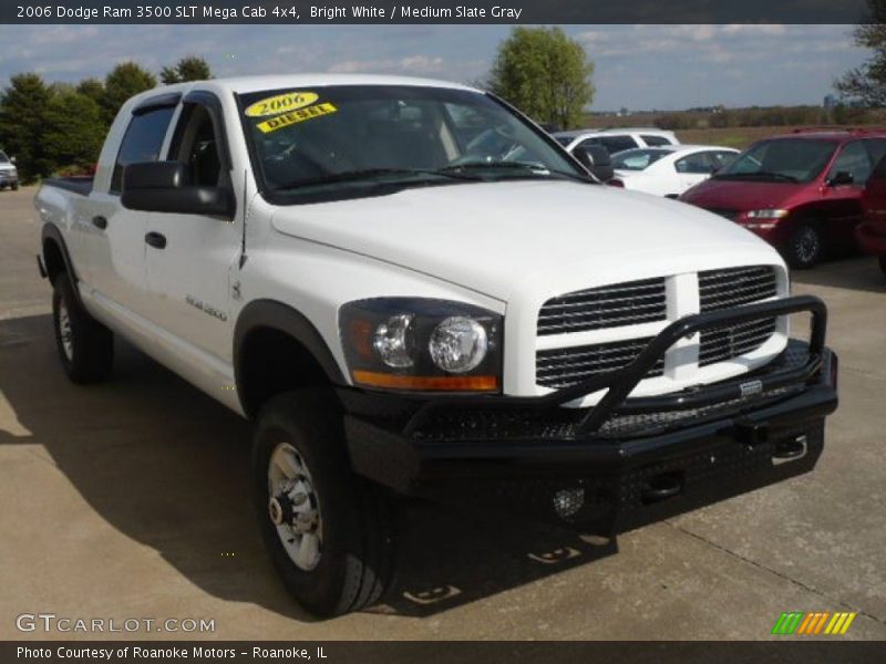 Bright White / Medium Slate Gray 2006 Dodge Ram 3500 SLT Mega Cab 4x4