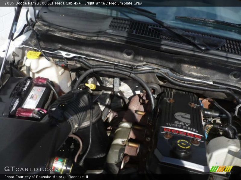 Bright White / Medium Slate Gray 2006 Dodge Ram 3500 SLT Mega Cab 4x4