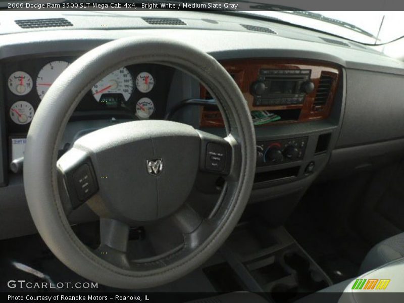 Bright White / Medium Slate Gray 2006 Dodge Ram 3500 SLT Mega Cab 4x4