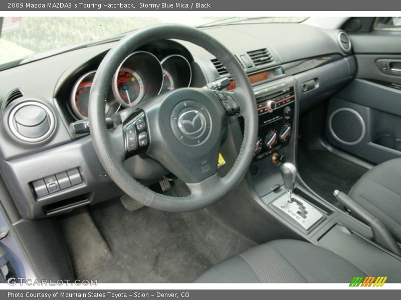 Stormy Blue Mica / Black 2009 Mazda MAZDA3 s Touring Hatchback