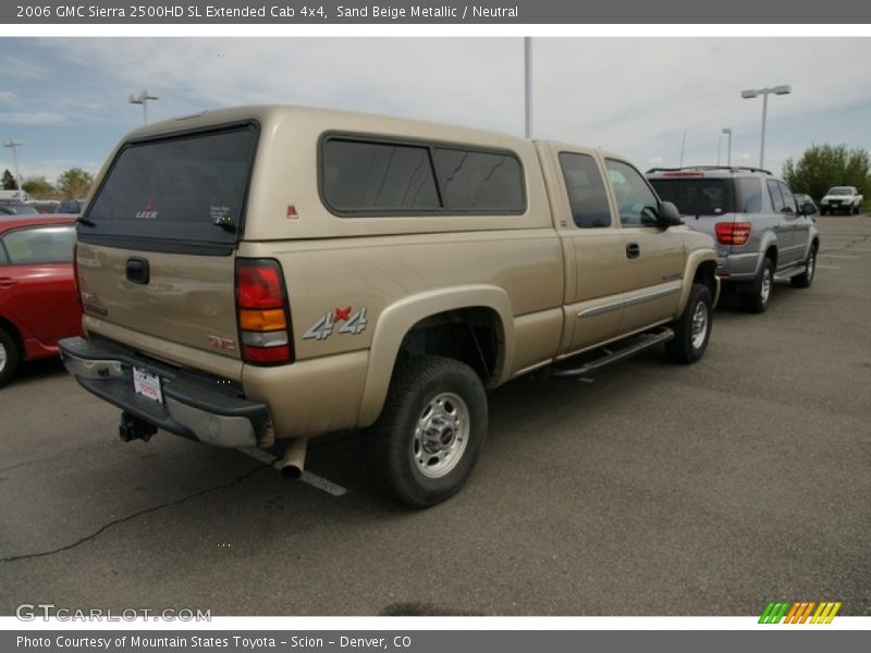 Sand Beige Metallic / Neutral 2006 GMC Sierra 2500HD SL Extended Cab 4x4