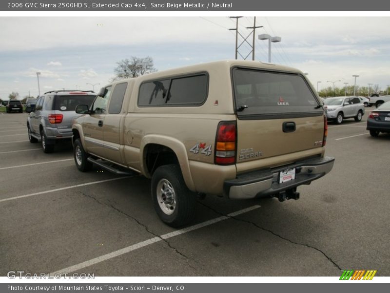 Sand Beige Metallic / Neutral 2006 GMC Sierra 2500HD SL Extended Cab 4x4