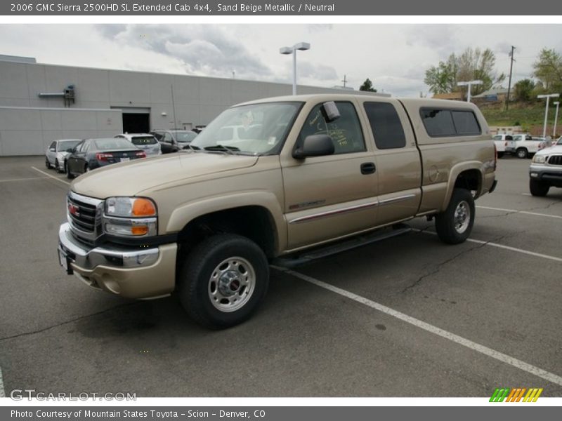 Sand Beige Metallic / Neutral 2006 GMC Sierra 2500HD SL Extended Cab 4x4