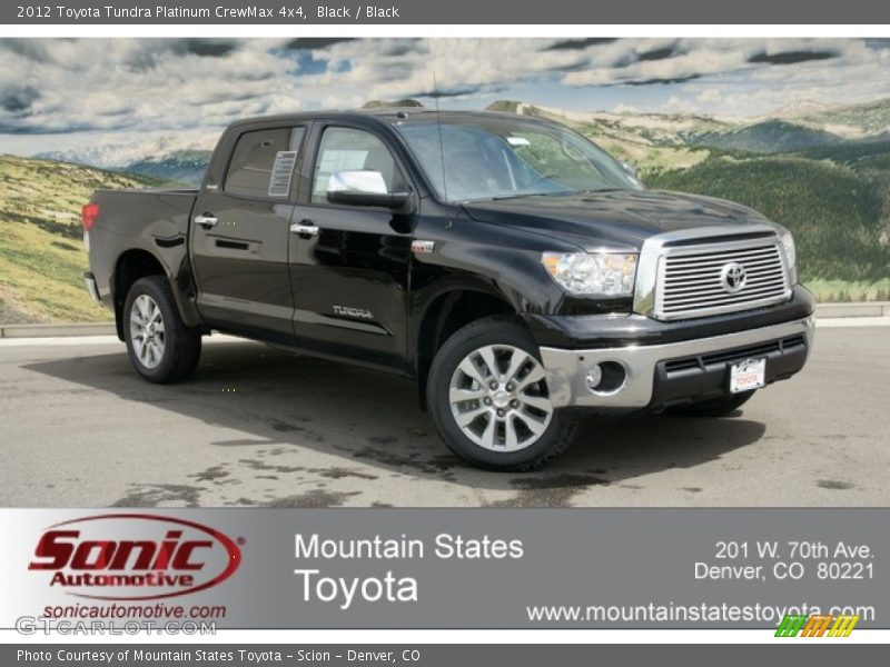 Black / Black 2012 Toyota Tundra Platinum CrewMax 4x4