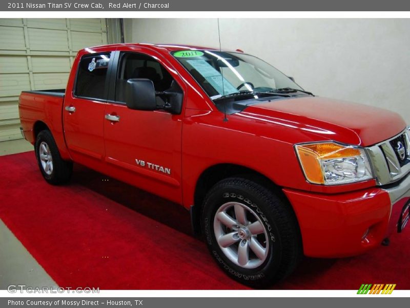 Red Alert / Charcoal 2011 Nissan Titan SV Crew Cab