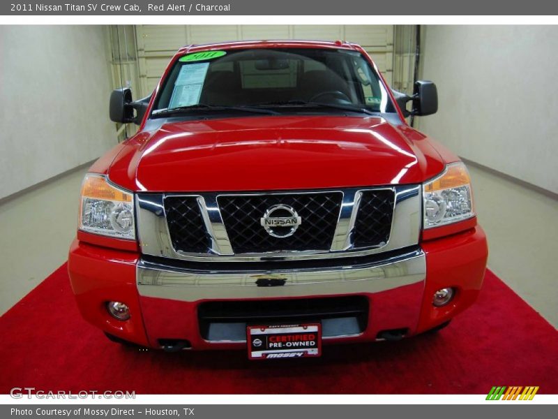 Red Alert / Charcoal 2011 Nissan Titan SV Crew Cab