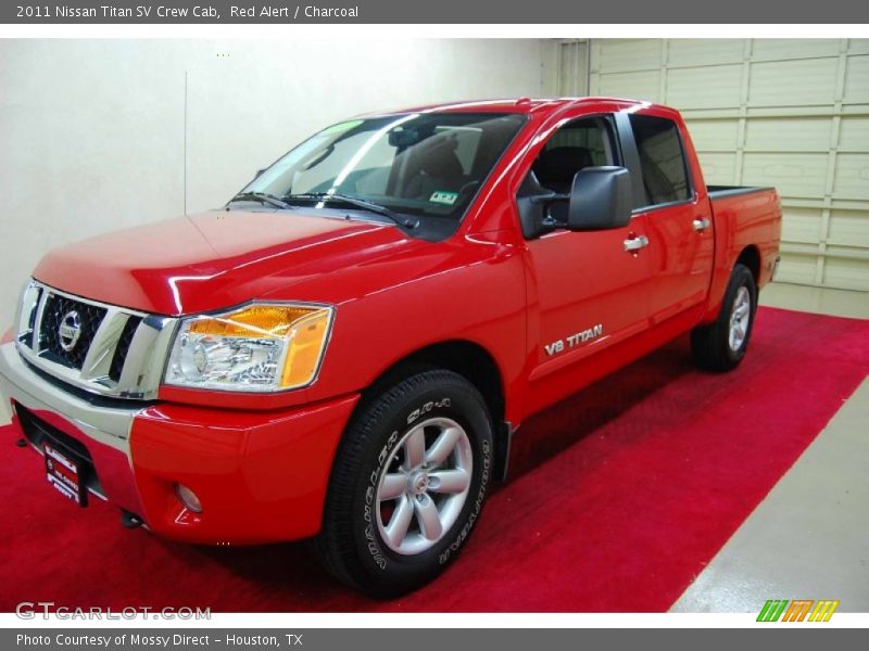Red Alert / Charcoal 2011 Nissan Titan SV Crew Cab