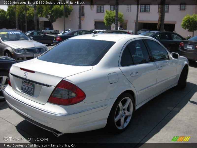Arctic White / Black 2009 Mercedes-Benz E 350 Sedan