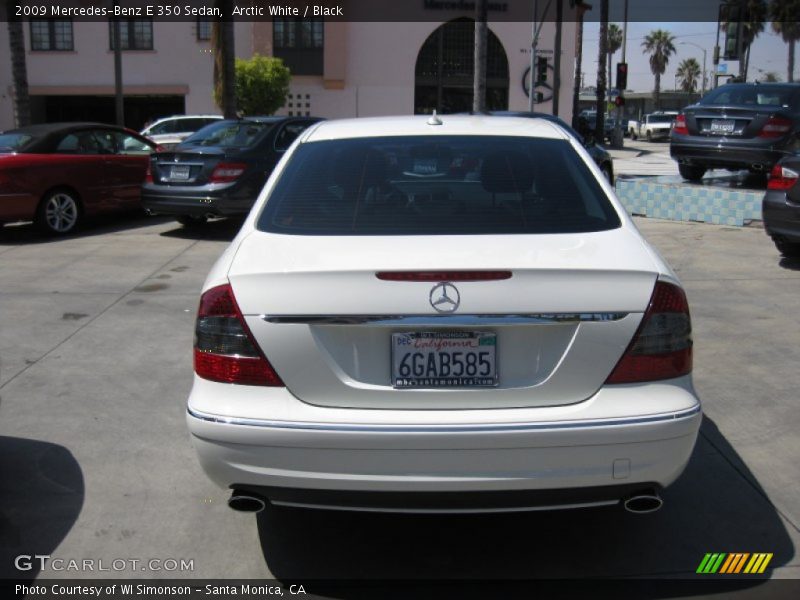 Arctic White / Black 2009 Mercedes-Benz E 350 Sedan