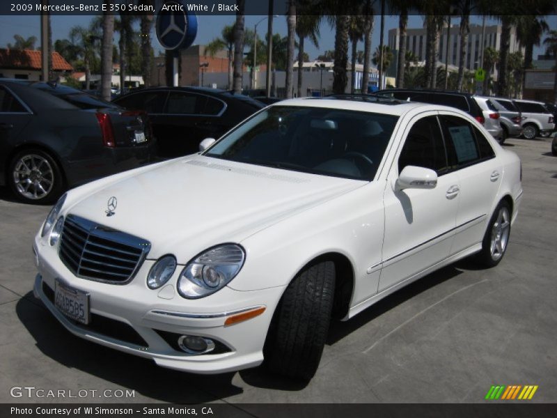Arctic White / Black 2009 Mercedes-Benz E 350 Sedan