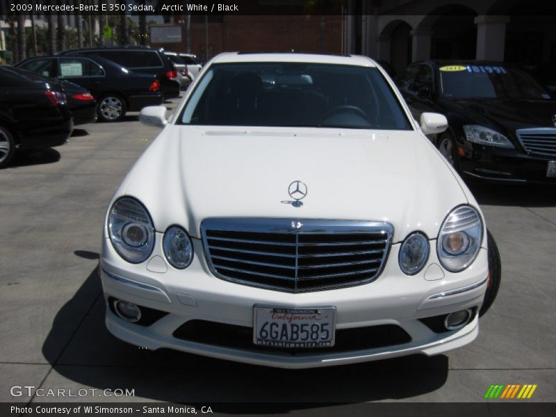 Arctic White / Black 2009 Mercedes-Benz E 350 Sedan