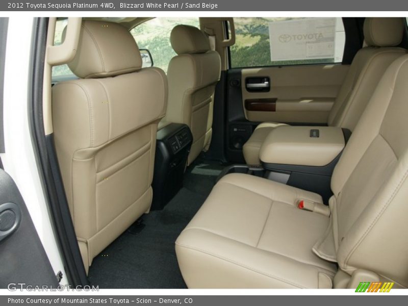 Blizzard White Pearl / Sand Beige 2012 Toyota Sequoia Platinum 4WD