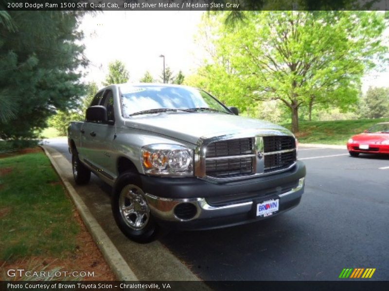 Bright Silver Metallic / Medium Slate Gray 2008 Dodge Ram 1500 SXT Quad Cab