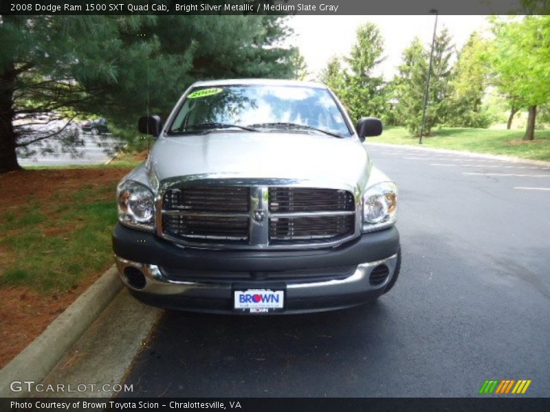 Bright Silver Metallic / Medium Slate Gray 2008 Dodge Ram 1500 SXT Quad Cab