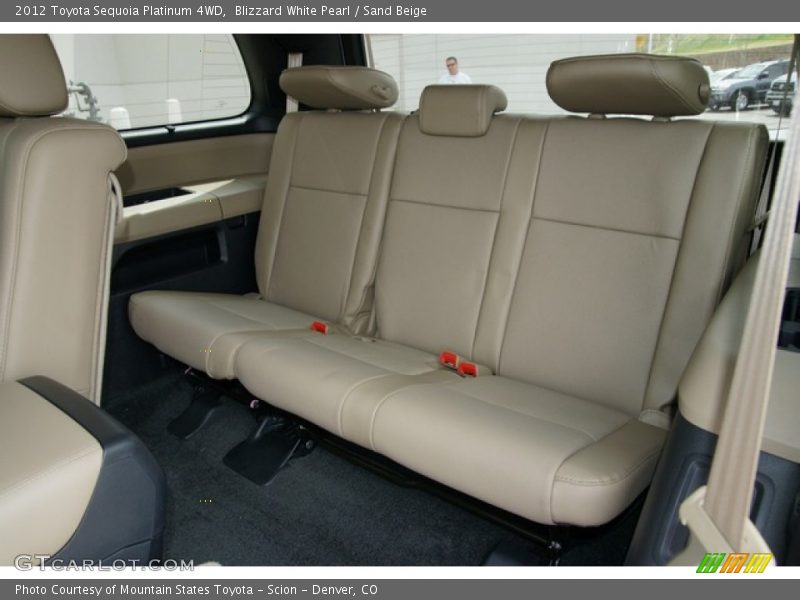 Blizzard White Pearl / Sand Beige 2012 Toyota Sequoia Platinum 4WD