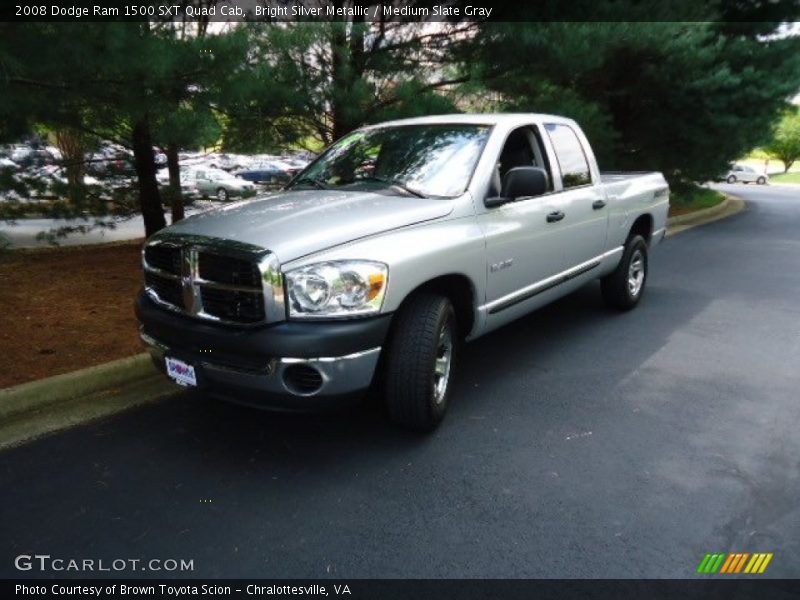 Bright Silver Metallic / Medium Slate Gray 2008 Dodge Ram 1500 SXT Quad Cab
