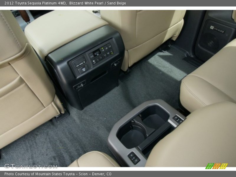 Blizzard White Pearl / Sand Beige 2012 Toyota Sequoia Platinum 4WD