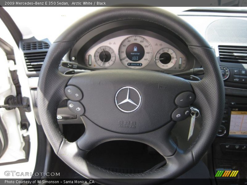 Arctic White / Black 2009 Mercedes-Benz E 350 Sedan