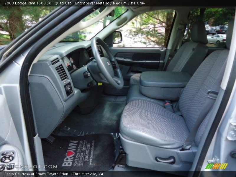 Bright Silver Metallic / Medium Slate Gray 2008 Dodge Ram 1500 SXT Quad Cab