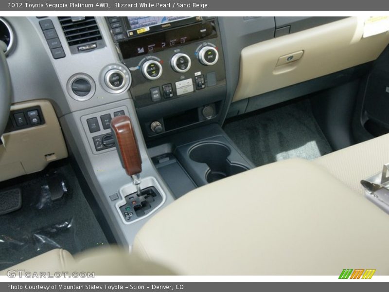 Blizzard White Pearl / Sand Beige 2012 Toyota Sequoia Platinum 4WD