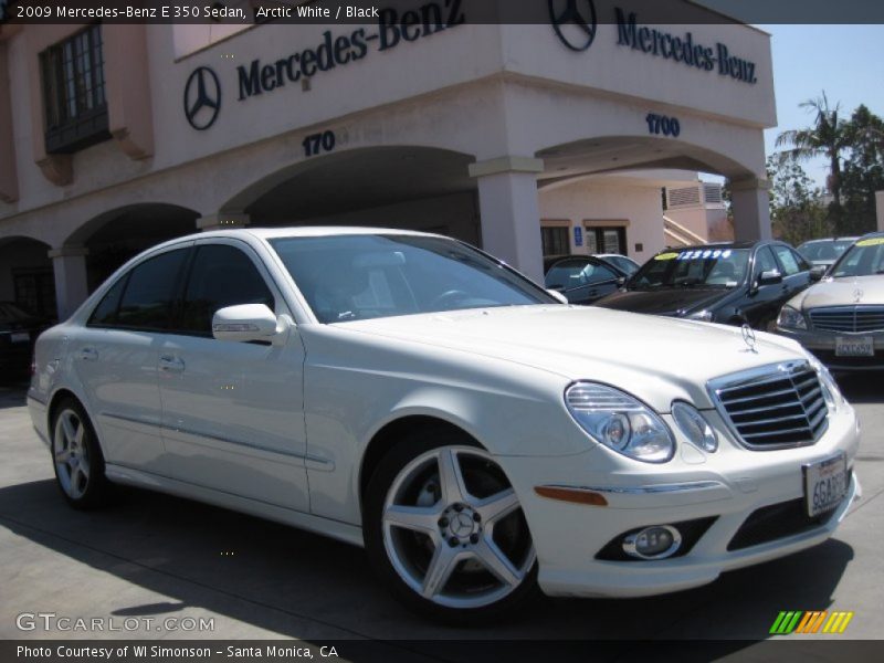 Arctic White / Black 2009 Mercedes-Benz E 350 Sedan