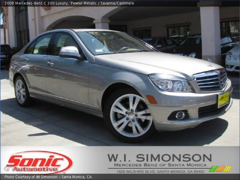 Pewter Metallic / Savanna/Cashmere 2008 Mercedes-Benz C 300 Luxury