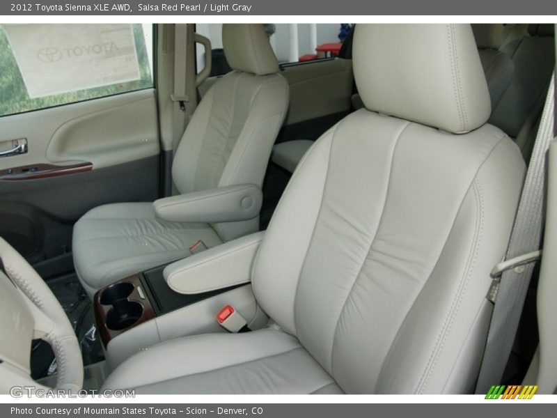 Salsa Red Pearl / Light Gray 2012 Toyota Sienna XLE AWD