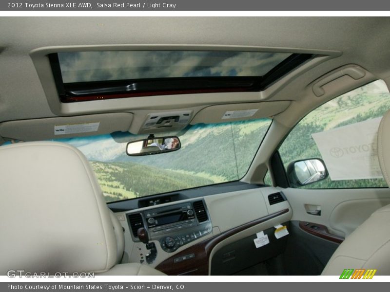 Salsa Red Pearl / Light Gray 2012 Toyota Sienna XLE AWD