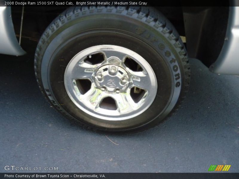 Bright Silver Metallic / Medium Slate Gray 2008 Dodge Ram 1500 SXT Quad Cab