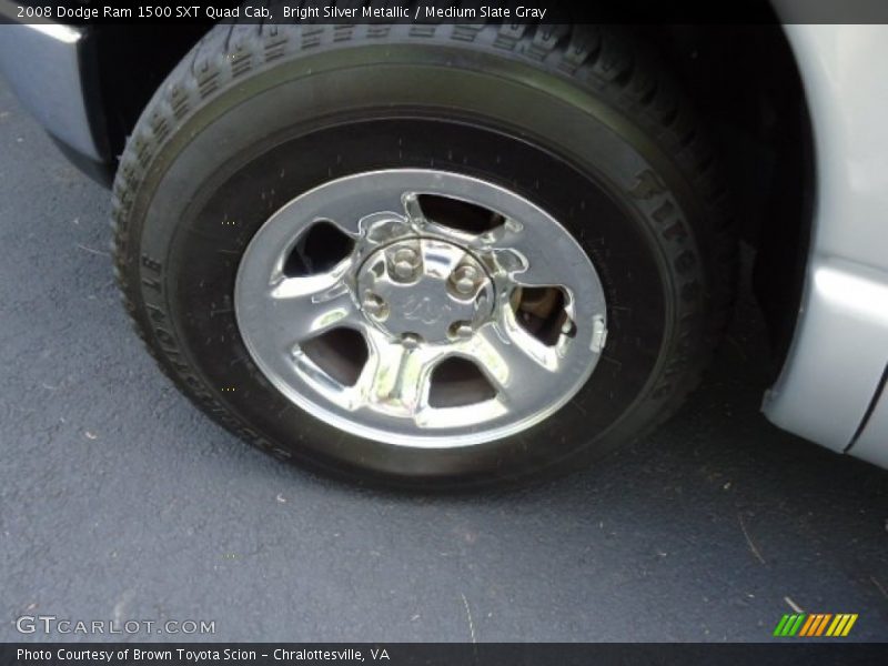 Bright Silver Metallic / Medium Slate Gray 2008 Dodge Ram 1500 SXT Quad Cab