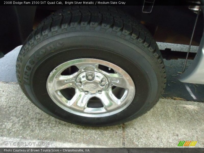 Bright Silver Metallic / Medium Slate Gray 2008 Dodge Ram 1500 SXT Quad Cab