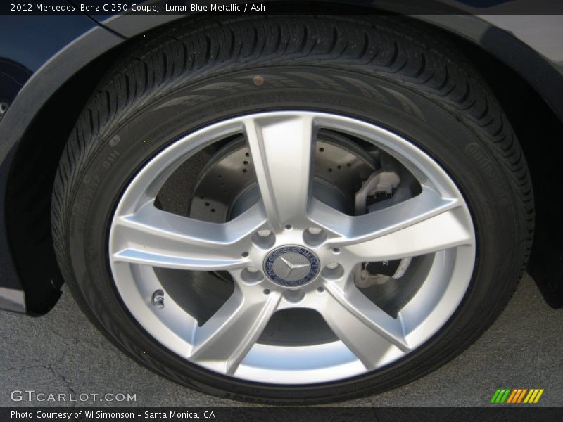 Lunar Blue Metallic / Ash 2012 Mercedes-Benz C 250 Coupe