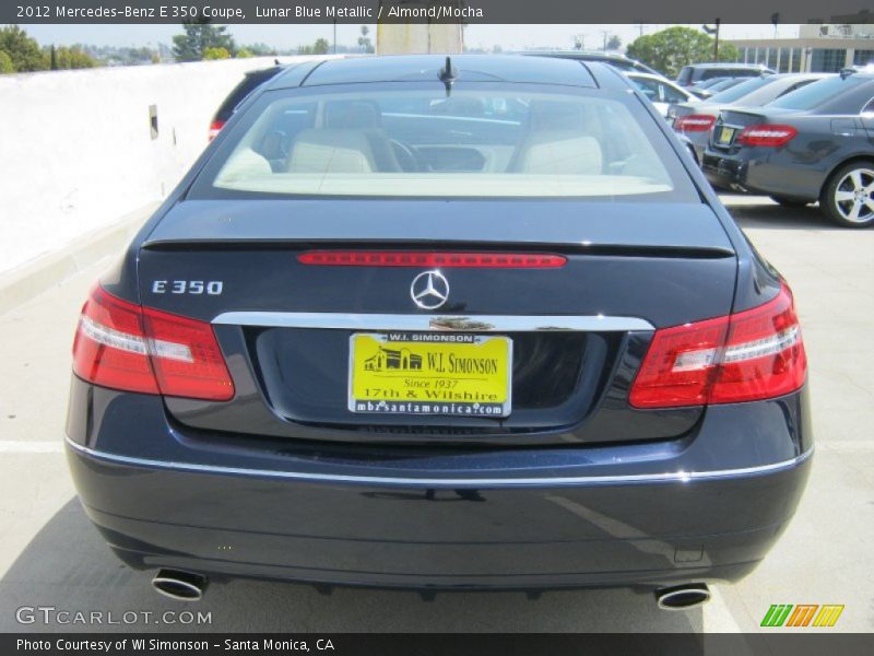 Lunar Blue Metallic / Almond/Mocha 2012 Mercedes-Benz E 350 Coupe