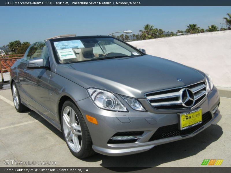 Palladium Silver Metallic / Almond/Mocha 2012 Mercedes-Benz E 550 Cabriolet