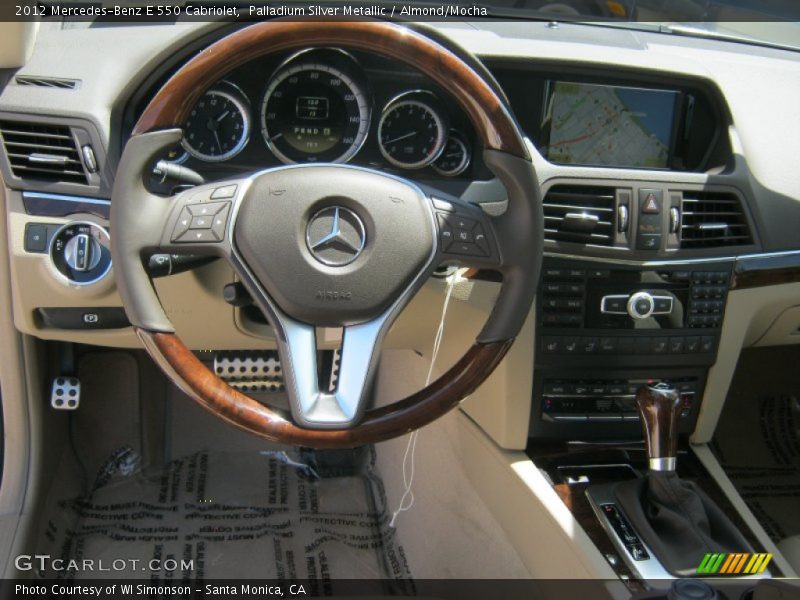Palladium Silver Metallic / Almond/Mocha 2012 Mercedes-Benz E 550 Cabriolet