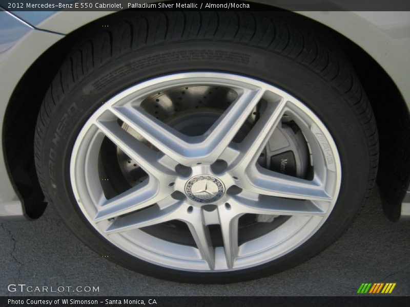 Palladium Silver Metallic / Almond/Mocha 2012 Mercedes-Benz E 550 Cabriolet