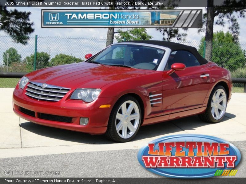 Blaze Red Crystal Pearlcoat / Dark Slate Grey 2005 Chrysler Crossfire Limited Roadster