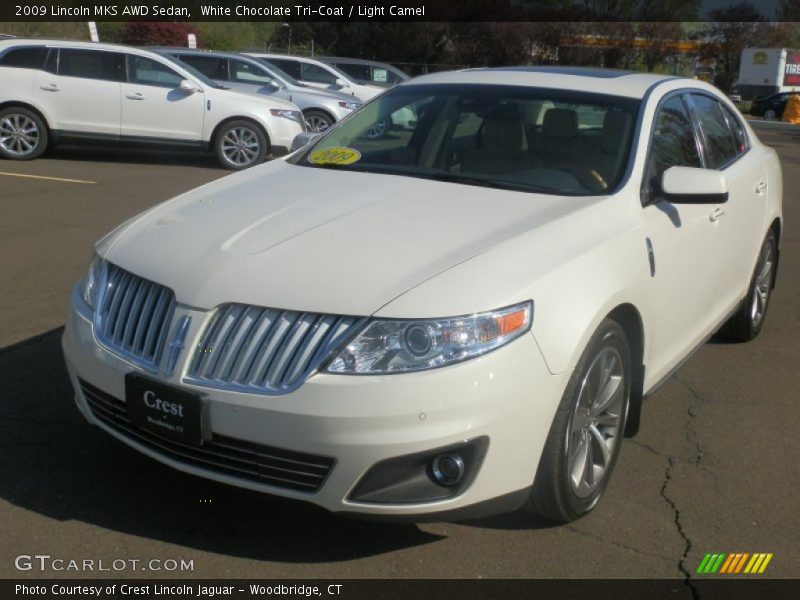 White Chocolate Tri-Coat / Light Camel 2009 Lincoln MKS AWD Sedan