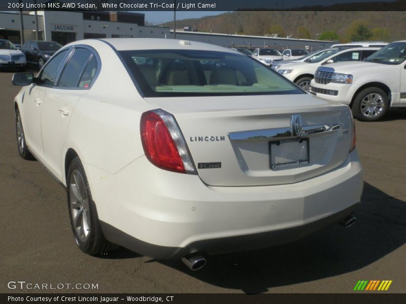 White Chocolate Tri-Coat / Light Camel 2009 Lincoln MKS AWD Sedan