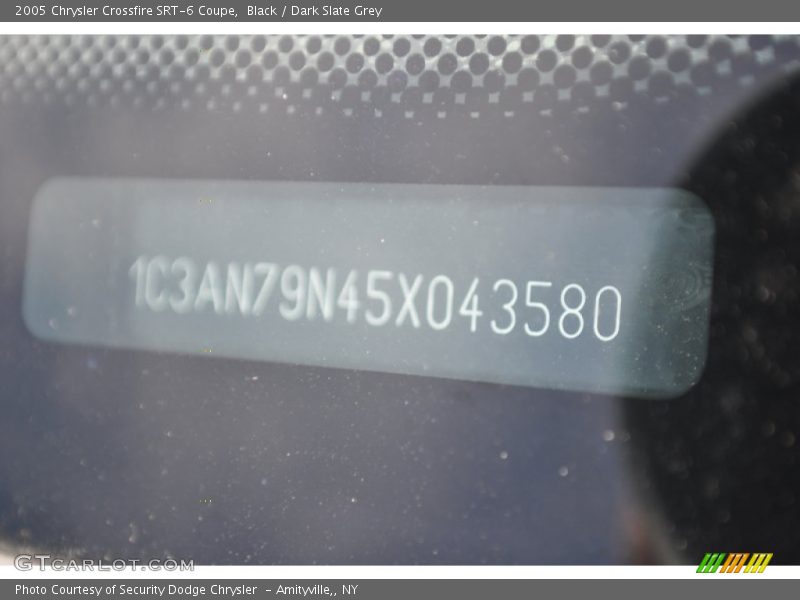 Black / Dark Slate Grey 2005 Chrysler Crossfire SRT-6 Coupe