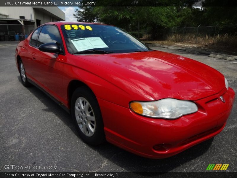 Victory Red / Ebony 2005 Chevrolet Monte Carlo LS