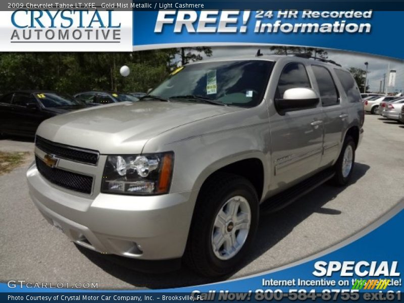 Gold Mist Metallic / Light Cashmere 2009 Chevrolet Tahoe LT XFE