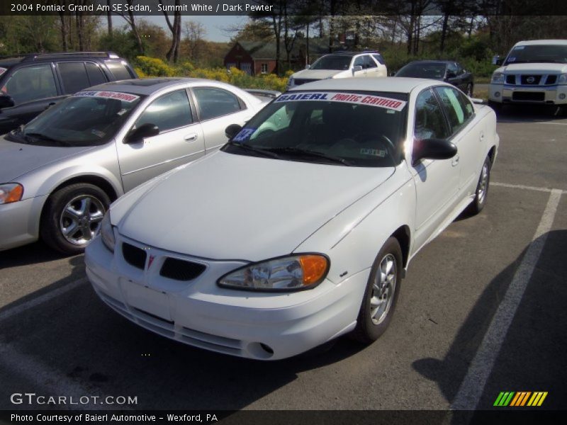 Summit White / Dark Pewter 2004 Pontiac Grand Am SE Sedan