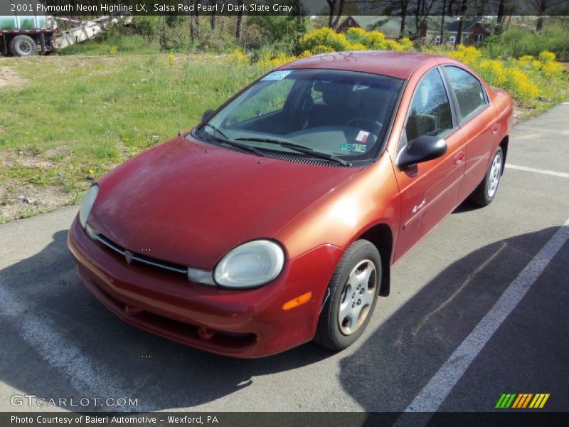 Salsa Red Pearl / Dark Slate Gray 2001 Plymouth Neon Highline LX