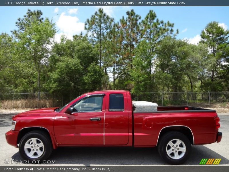 Inferno Red Crystal Pearl / Dark Slate Gray/Medium Slate Gray 2010 Dodge Dakota Big Horn Extended Cab