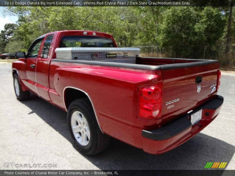 Inferno Red Crystal Pearl / Dark Slate Gray/Medium Slate Gray 2010 Dodge Dakota Big Horn Extended Cab