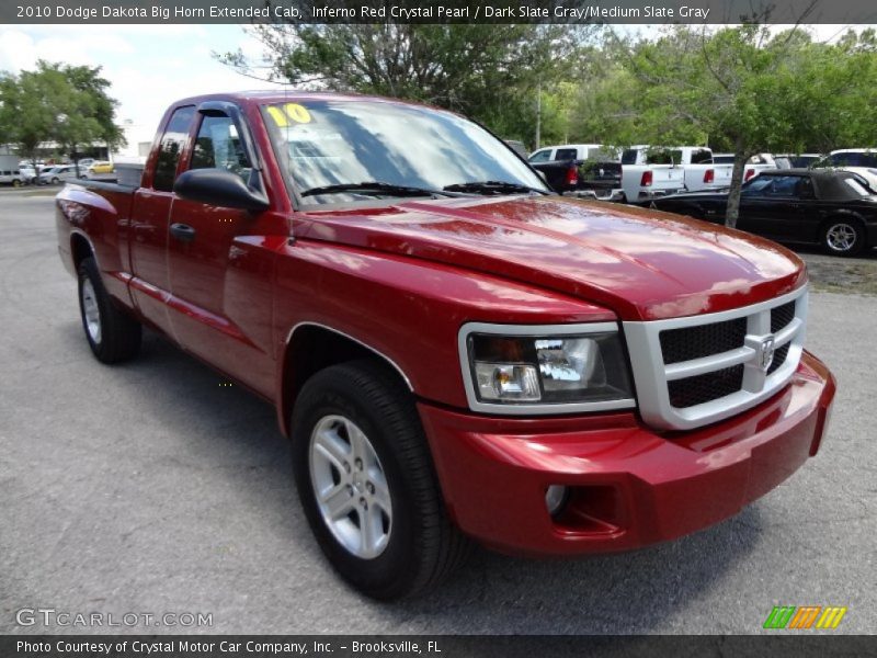 Inferno Red Crystal Pearl / Dark Slate Gray/Medium Slate Gray 2010 Dodge Dakota Big Horn Extended Cab