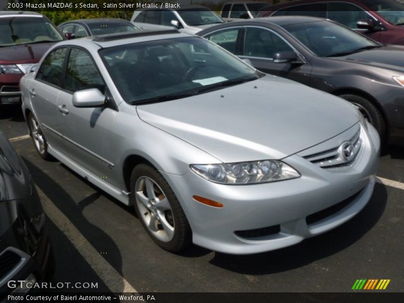 Satin Silver Metallic / Black 2003 Mazda MAZDA6 s Sedan