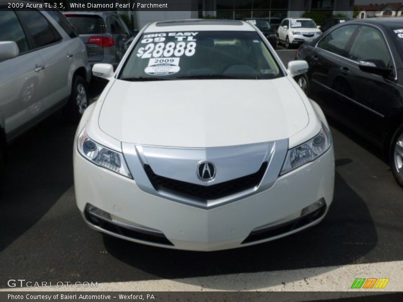 White Diamond Pearl / Parchment 2009 Acura TL 3.5