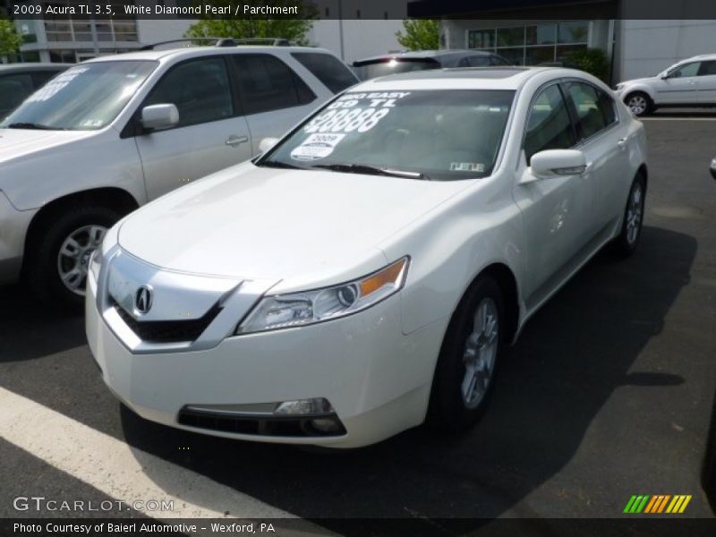 White Diamond Pearl / Parchment 2009 Acura TL 3.5